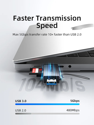 CABLETIME card reader CT-ACSD3-AG, SD/micro SD, USB/USB-C, 5Gbps, γκρι