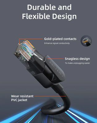 CABLETIME καλώδιο δικτύου CT-CAT6U, CAT 6 UTP, 250 MHz, CCA, 0.5m, μαύρο