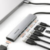 CABLETIME docking station CT-HBP2-AG7, 7 θυρών, USB-C, 4K, 100W, γκρι