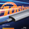 CABLETIME θήκη για M.2 NVMe/SATA SSD CT-SSD03-AG tool free, 10Gbps, γκρι