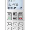 PHILIPS ασύρματο τηλέφωνο D2501S-34, με ελληνικό μενού, λευκό-μπλε