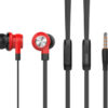 CELEBRAT earphones με μικρόφωνο D9, 3.5mm σύνδεση, Φ10mm, 1.2m, κόκκινα