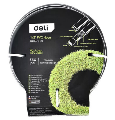DELI λάστιχο ποτίσματος DL8072-30, 360psi, 1/2", 30m