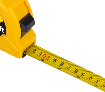 DELI μέτρο DL9010Y, με κλείδωμα & clip ζώνης, 10m/33ft x 25mm