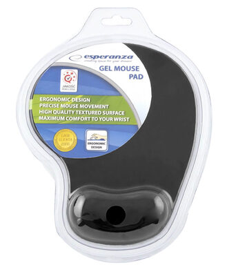 ESPERANZA gel mouse pad EA137K, 230x190x20mm, μαύρο