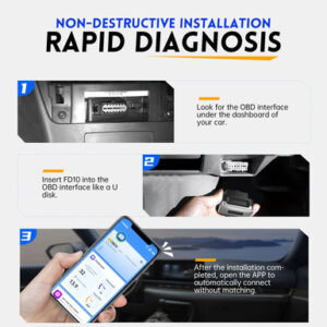 FNIRSI διαγνωστικό αυτοκινήτου OBD II FD10, Bluetooth