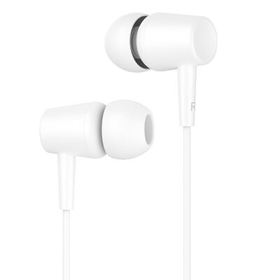 CELEBRAT earphones με μικρόφωνο G13, 3.5mm σύνδεση, Φ10mm, 1.2m, λευκό