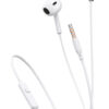 CELEBRAT earphones με μικρόφωνο G28, 3.5mm σύνδεση, Φ10mm, 1.2m, λευκά