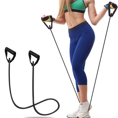 Λάστιχο γυμναστικής με χερούλια GYM-0005, Φ9, 1.2μ, μπλε