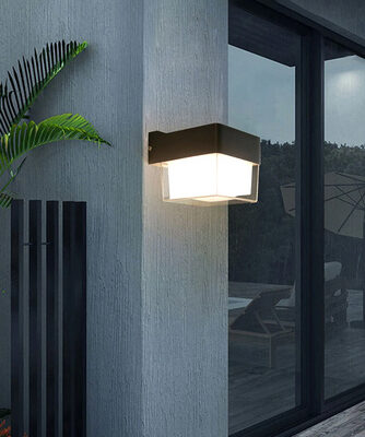 POWERTECH LED φωτιστικό τοίχου HLL-0157, 7W, 4000K, 560lm, IP65, μαύρο
