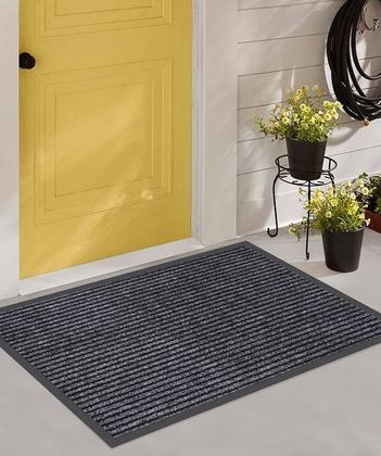 HOME USE πατάκι εισόδου HUH-0208, αντιολισθητικό, 90x60cm, 6mm πάχος, γκρι