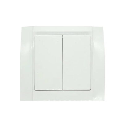 Διακόπτης διπλός λευκός Songrui - Wall switch