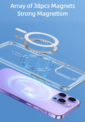 USAMS θήκη Ice Magnet για iPhone 14 Plus, με μαγνήτες, διάφανη