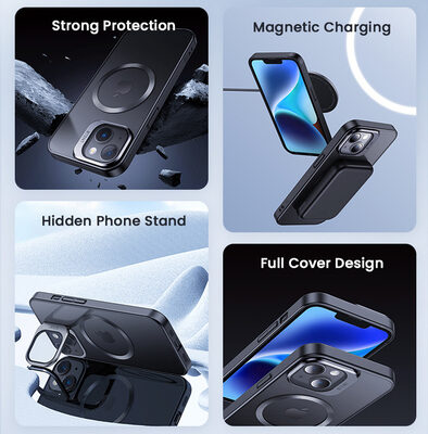 USAMS θήκη Geying US-BH855 για iPhone 15 Pro, διάφανη/μπλε