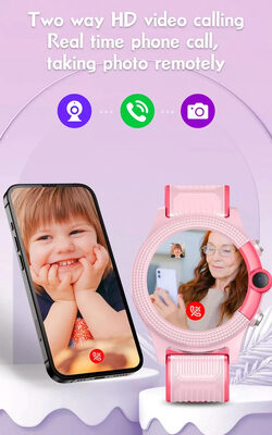INTIME GPS smartwatch για παιδιά IT-053, 1.28", camera, 4G, IPX7, ροζ