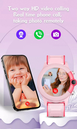 INTIME GPS smartwatch για παιδιά IT-053, 1.28", camera, 4G, IPX7, ροζ