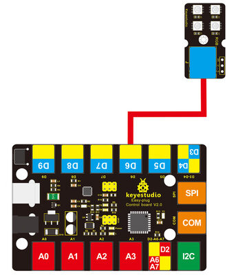 KEYESTUDIO EASY plug 2812 2x2 RGB module KS0370