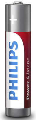 PHILIPS Power αλκαλικές μπαταρίες LR03P16F/10, AAA LR03 1.5V, 16τμχ