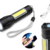 LTC φορητός φακός LED LXLL250, επαναφορτιζόμενος, 450lm, IP65, μαύρος