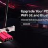 MERCUSYS κάρτα δικτύου MA86XE, AXE5400, Wi-Fi 6E, Bluetooth, PCIe, V.2.0