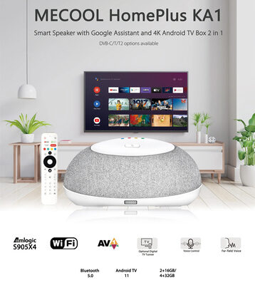 MECOOL TV Box & smart ηχείο KA1 με αποκωδικοποιητή, 4K, Android 11