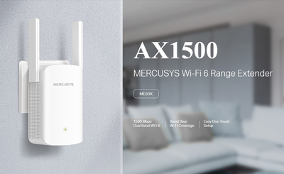 MERCUSYS range extender ME60X, WiFi 6, 1500Mbps AX1500, Ver. 1.0