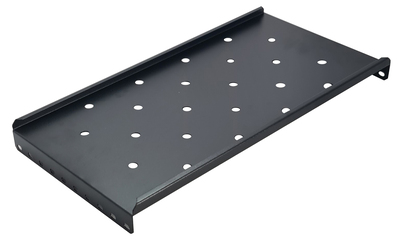 POWERTECH σταθερό ράφι 19" NETW-0026, 600x450mm, μαύρο, 2τμχ
