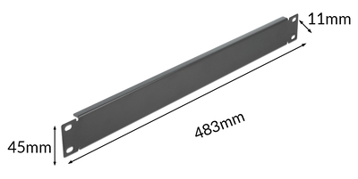 POWERTECH κάλυμμα panel NETW-0032 για rack 19"/1U, μεταλλικό, μαύρο
