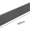 POWERTECH κάλυμμα panel NETW-0033 για rack 19"/2U, μεταλλικό, μαύρο