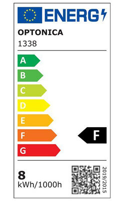 OPTONICA LED λάμπα G45 1338, 8W, 2700K, 710lm, E27