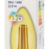 OPTONICA LED λάμπα Candle C35 Filament 1490, 4W, 2500K, E14, 400lm