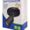 OPTONICA φωτιστικό spot 2022, για λάμπα GU10, πλαστικό, IP20, μαύρο