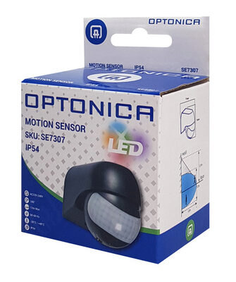 OPTONICA αισθητήρας κίνησης 7307, 180°, 12m, IP54, μαύρος