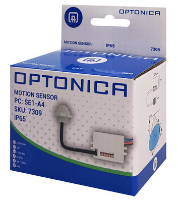 OPTONICA αισθητήρας κίνησης 7309, 120°, 6m, IP65, λευκός
