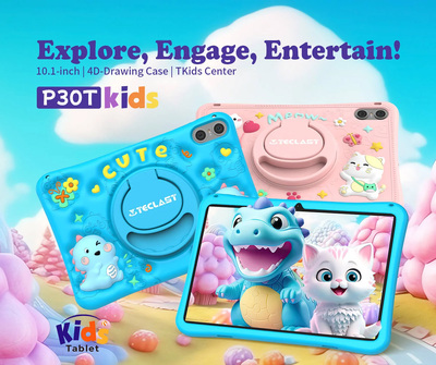 TECLAST tablet P30T Kids, 10.1", 4/64GB, Android 14, 6000mAh, μπλε