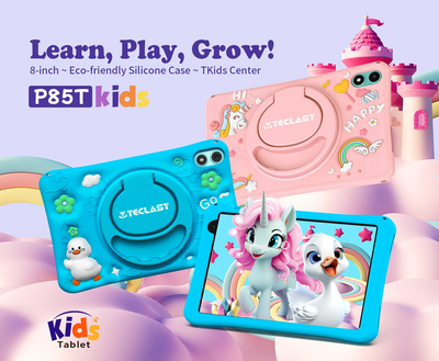 TECLAST tablet P85T Kids, 8" HD, 4/64GB, Android 14, 5000mAh, ροζ