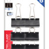 MP μεταλλικό κλιπ συγγράτησης εγγράφων PA383, 32mm, 6τμχ, μαύρα