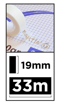 MP κολλητική ταινία Invisible PA508-01, 19mm, 33m, διάφανη, 3τμχ