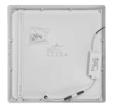 POWERTECH LED panel PAN-0005, 24W, 28.5 x 2.8cm, 4000K, 2500lm, λευκό