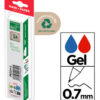 MP στυλό διαρκείας gel PE224-2, 0.7mm, μπλε & κόκκινο, 2τμχ