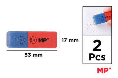 MP γόμα PG191 για μολύβι & στυλό, 17x53mm, 2τμχ