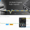 CUDY Gigabit PoE+/PoE injector POE200, 30W