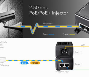 CUDY 2.5Gbps PoE+/PoE injector POE500, 30W