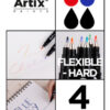 ARTIX PAINTS μαρκαδόρος σχεδίου PP928-01, μπλε/μαύρο/κόκκινο, 4τμχ