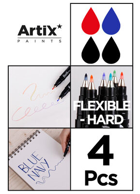 ARTIX PAINTS μαρκαδόρος σχεδίου PP928-01, μπλε/μαύρο/κόκκινο, 4τμχ