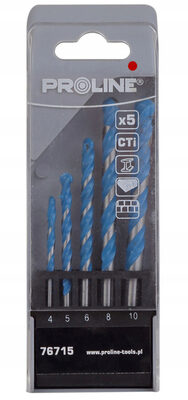 PROLINE σετ τρυπάνια πολλαπλών χρήσεων 76715, 4-10mm, CTi, 5τμχ