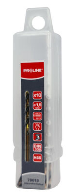 PROLINE σετ τρυπάνια για σίδηρο HSS 79015, 1.5mm, DIN 338, 10τμχ