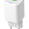 POWERTECH φορτιστής τοίχου PT-1224, καλώδιο, USB/USB-C, 33W, GaN, λευκός