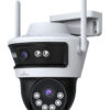 POWERTECH smart κάμερα PT-1340, 3MP, dual lens, WiFi, PTZ, SD, IP65