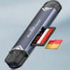 POWERTECH card reader PT-1343 για SD & micro SD, USB 3.2, 5Gbps, γκρι